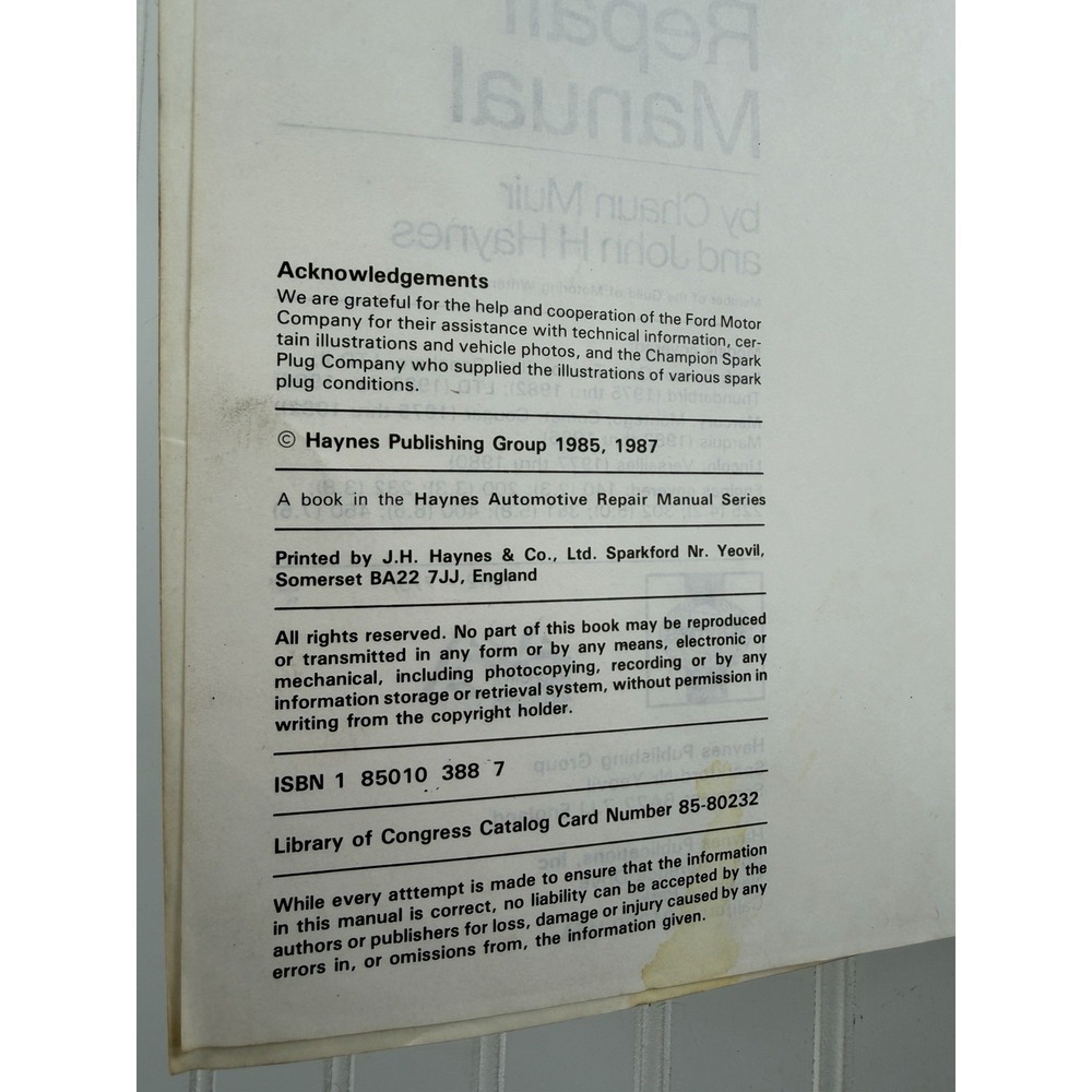 Haynes 36044 (773) US Ford & Mercury Mid-Size 1975 - 1986 Repair Manual - Picture 4 of 4